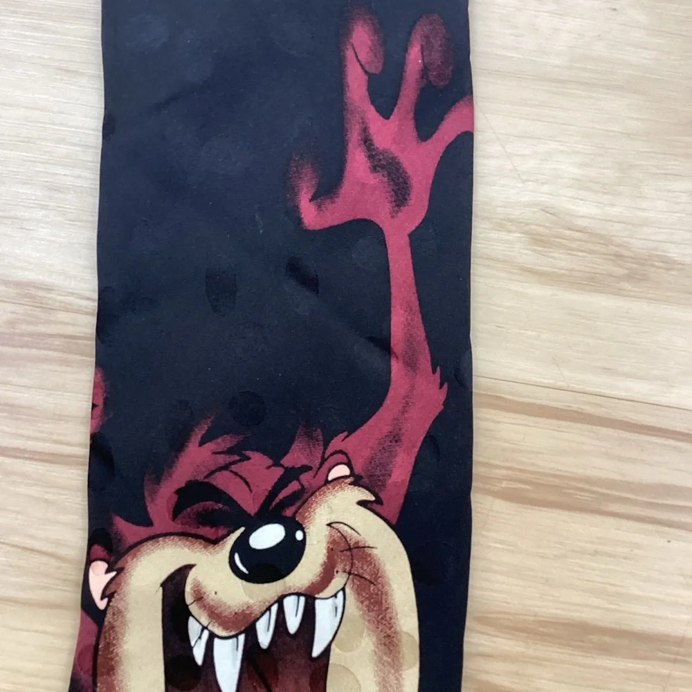 Looney Tunes Mania 100% Tasmanian‎ Devil Funny Novelty Black Neck Tie